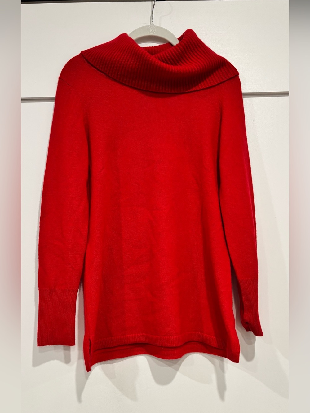 Talbots Bright Red Cowl Neck Sweater